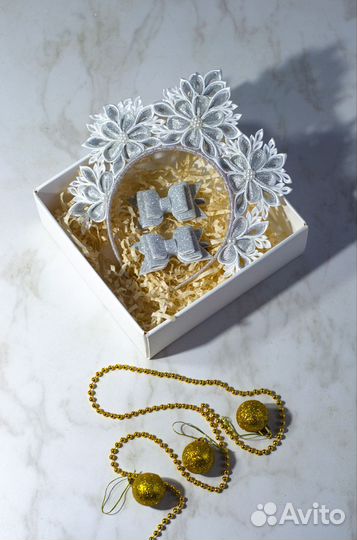 Ободок снежинка