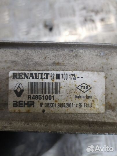 Интеркулер Renault Scenic 2 2003-2008