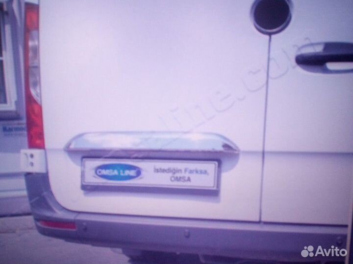 Накладка над номером на багажник Спринтер 907(нерж