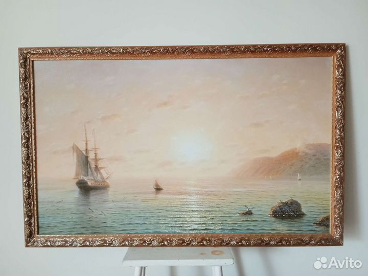 Пейзаж в багете, дл.107 см