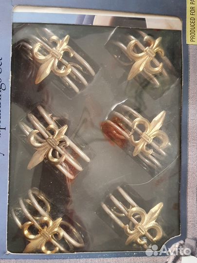 Праздничные кольца для салфеток. 6 штук