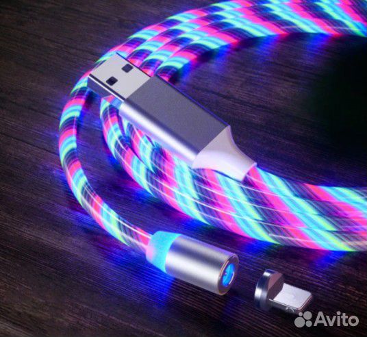 Кабель USB - microUSB 1М 2.4A- магнитный