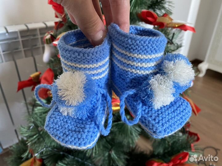Пинетки детские вязаные