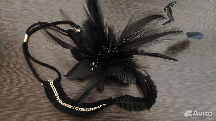 Аксессуар повязка с перьями Гэтсби