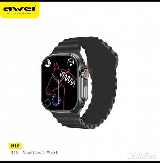 Смарт-Часы awei экран 2.1' HD/GPS/NFC/IP67/49мм