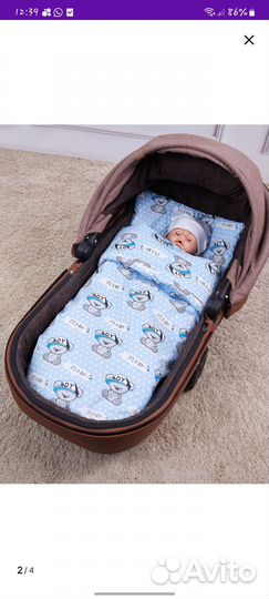 Комплект в коляску подушка матрас одеяло