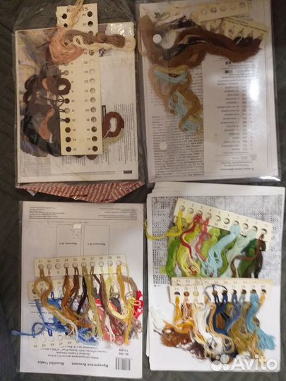 Остатки наборов для вышивания крестиком