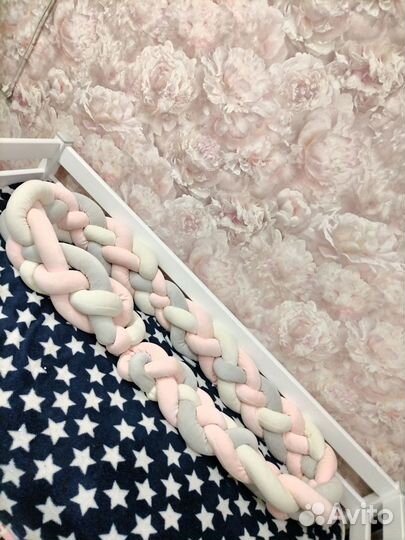 Бортики в кроватку косичка