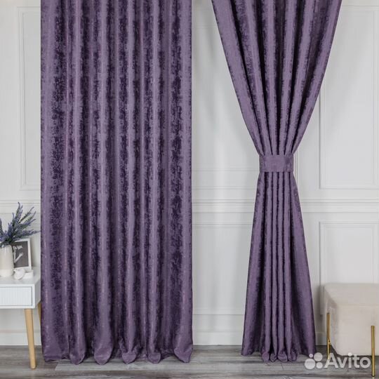 Комплект штор мрамор Зарина Фиолет