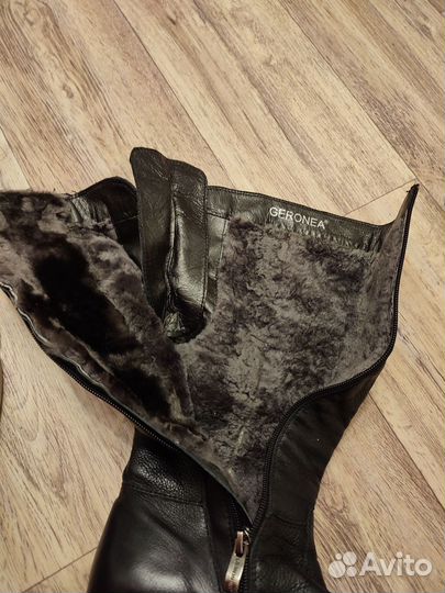 Сапоги зимние женские 37 новые кожаные