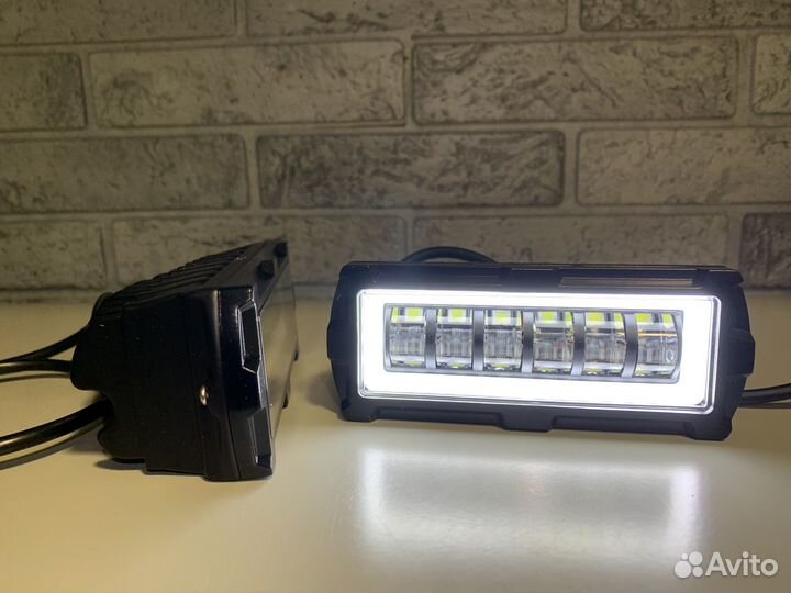 LED универсальные противотуманные фары с дхо