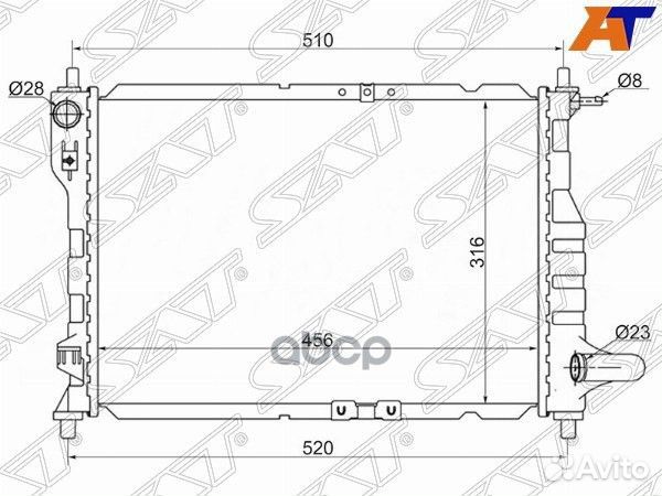 Радиатор Chevrolet Spark 05-10 / Daewoo Matiz