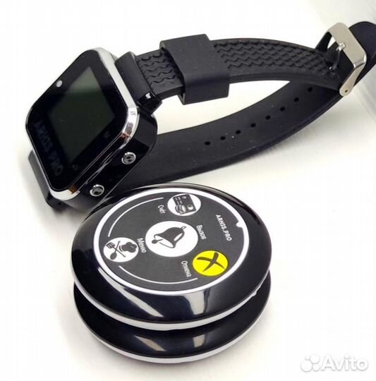 Кнопка вызова официанта модель Смайл и часы