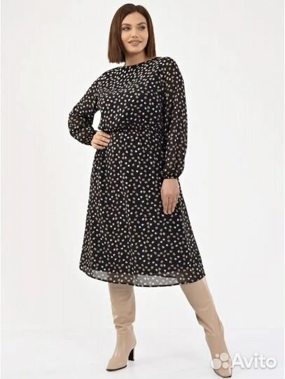 Платье шифоновое размер 58