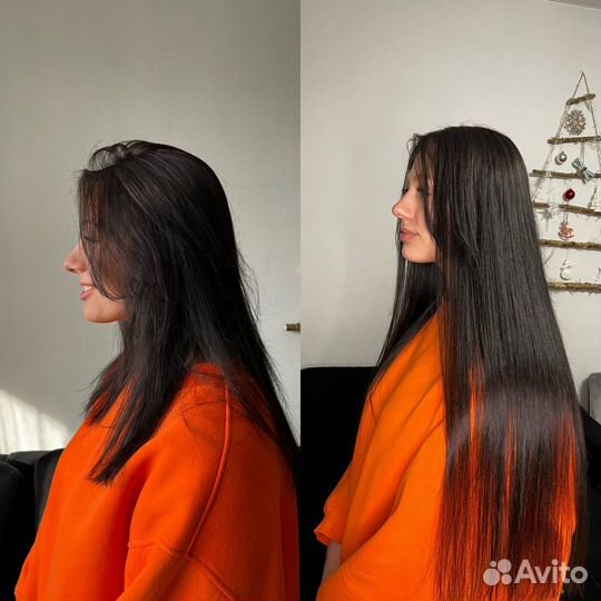 Наращивание натуральных волос модель