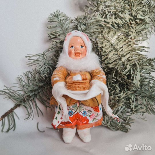 Елочные игрушки из ваты