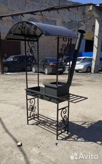 Мангал разборный с печкой под казан