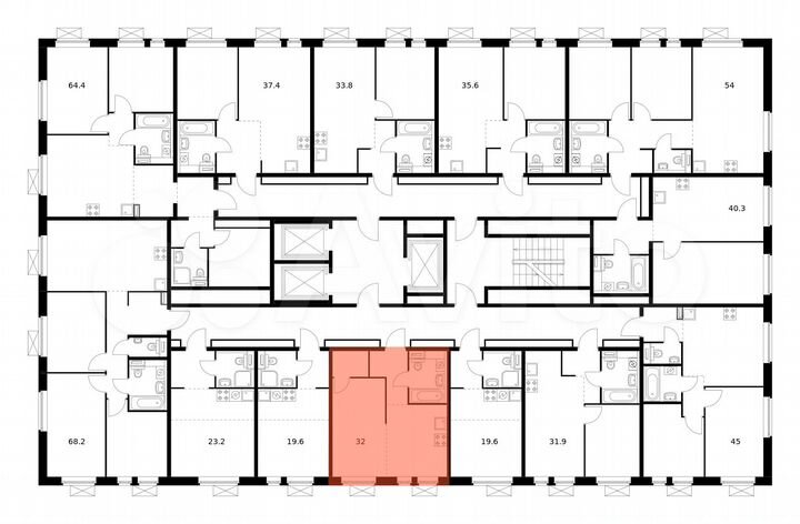 1-к. квартира, 32 м², 17/25 эт.
