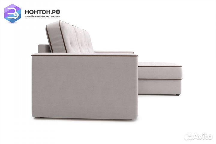 Диван угловой дельфин Берген бежевый