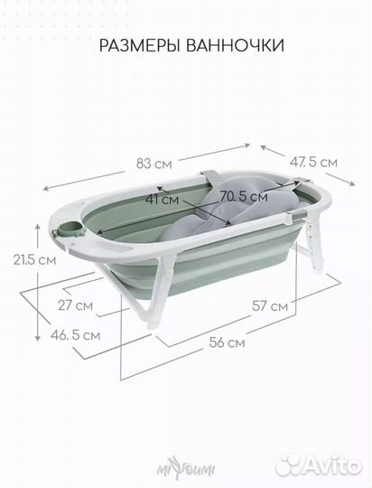 Детская ванночка для купания складная