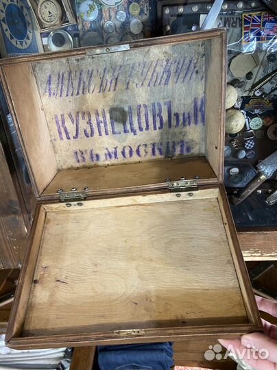 Старинная шкатулка, из-под чая, царская Россия