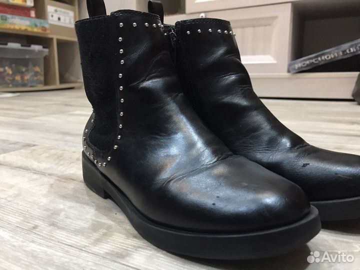 Кожаные ботинки для девочки Zara