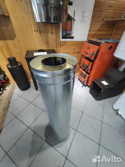 Дымоходная труба утепленая D115/200 нерж/оцинковка