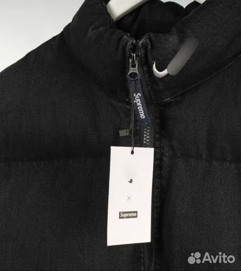 Джинсовая жилетка N1ke x Supreme Черная