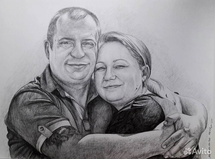 Портрет в графике на заказ, отличный подарок