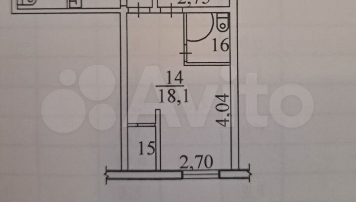 Квартира-студия, 22 м², 2/3 эт.