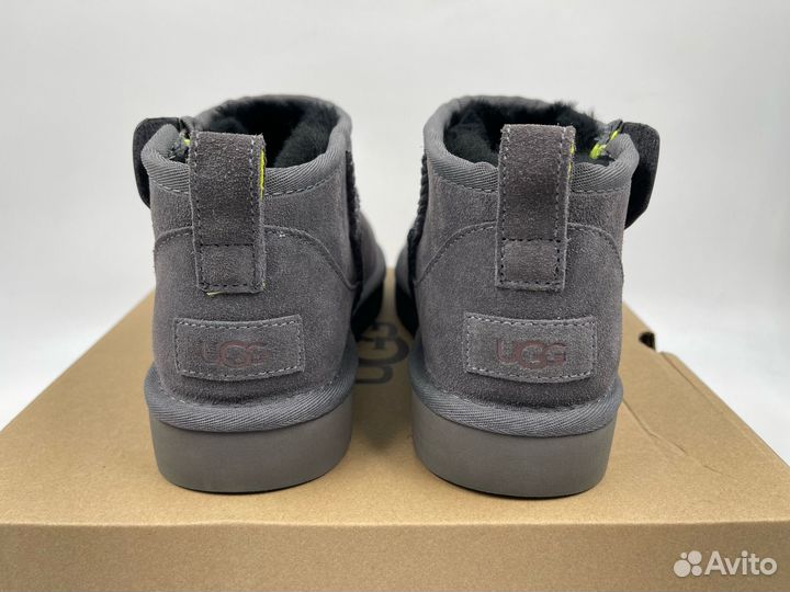 Угги Женские Мини Ugg Ultra Mini Zip Grey