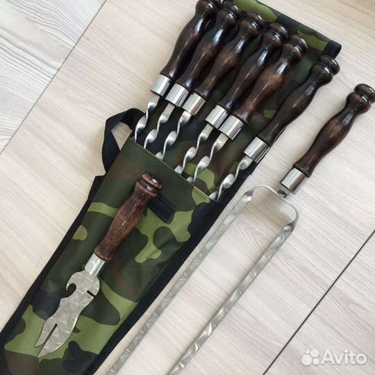 Шашлычный набор «Воин», шампура, подарок, нож