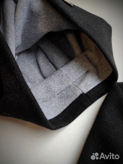 Комплект шапка шарф женский чёрный