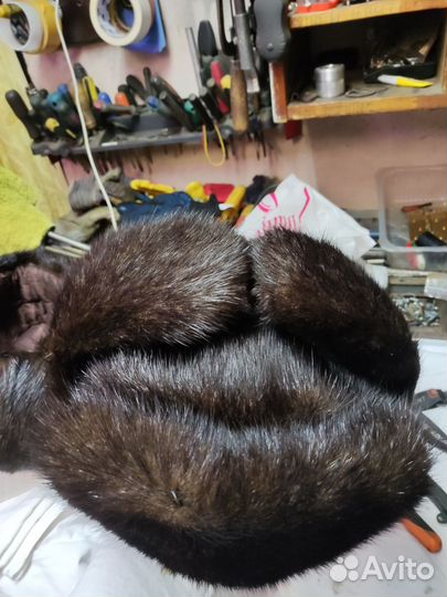 Норковая шапка мужская ушанка