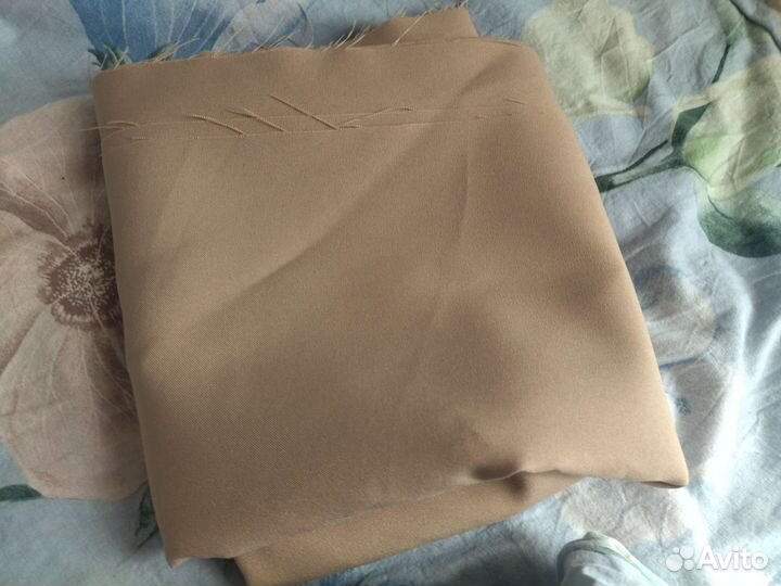 Ткань габардин светло-коричневая