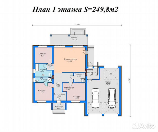 Проекты домов для ипотеки и строительства - 250 м2