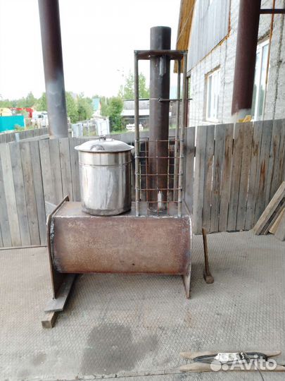 Печка для бани с баком из нержавейки объем 60-л