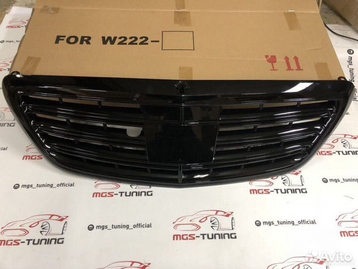 Решетка на Mercedes s-class w222 в стиле AMG black