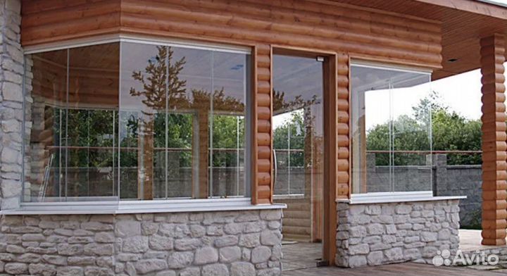 Остекление коттеджей беседок террас веранд