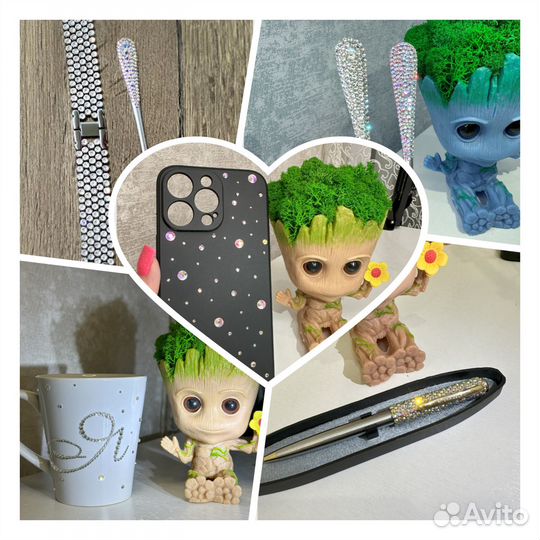 Чехол на iPhone 14 pro max стразы ручной работы