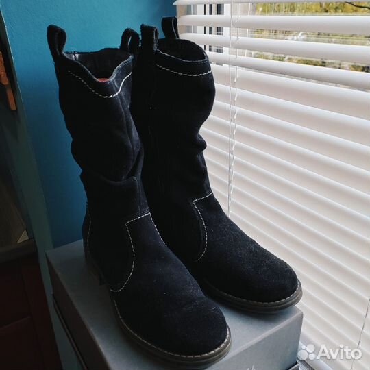 Сапоги 39 демисезонные замша натуральная