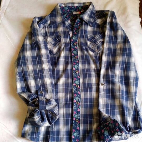 Рубашка в клетку женская 40 размер
