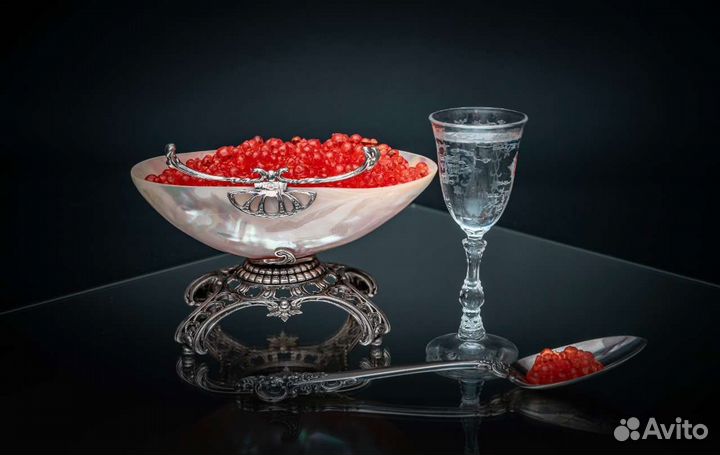 Икорница серебряная