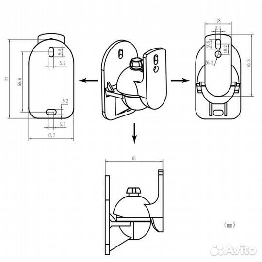 Кронштейн настенный для колонок