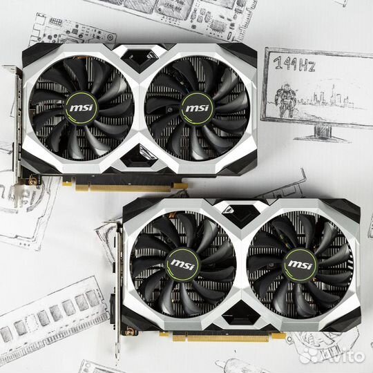 Видеокарта MSI GTX 1660 super ventus XS 6Gb