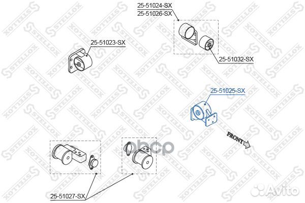 25-51025-SX подушка двс перHyundai Accent 1.3