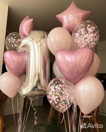 Воздушные шары с гелием, Коробка сюрприз с шарами