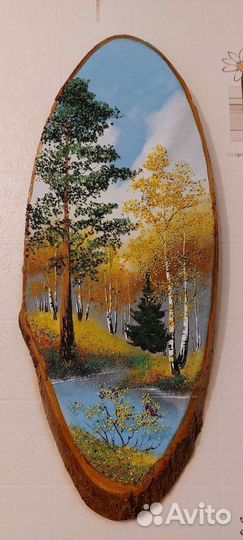 Панно из спила дерева