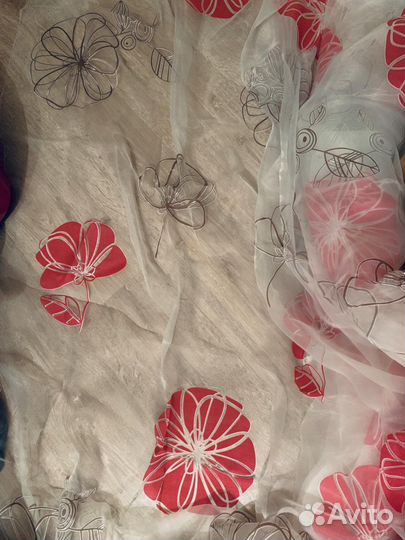 Вуаль на шторной ленте с утяжелителем новая