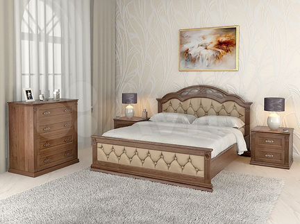 Кровать серия Лаура из натурального дерев�а